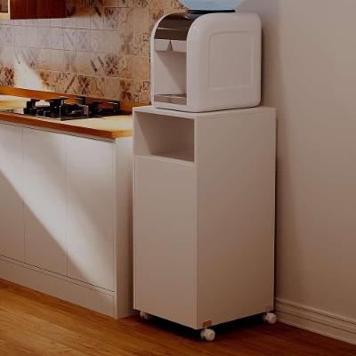 Aparador Armario para Cozinha MDP 42CM Branco com Rodízios Mercado das Prateleiras