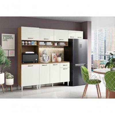Armário de Cozinha Aurora Atacama 9 Portas 1 Gaveta MDP 249,7CM Aramóveis