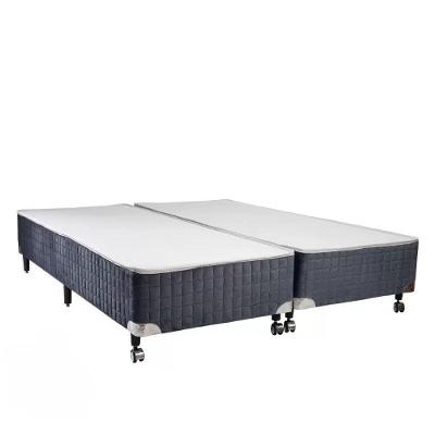 Cama Box Queen Silver Star Air Pocket Estrutura Madeira Inteiriça Antideslizante Cinza Castor 158CM