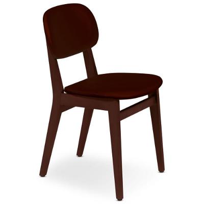 Cadeira London Estrutura Madeira Maciça Estofado Couríssimo Café Tramontina