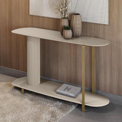 Aparador Buffet Olimpo Contemporâneo sem Portas MDF MDP 135CM Off White Casah