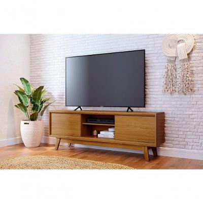 Bancada para TV Atlas 70" 164CM MDP com Portas de Correr Marrom Madetec