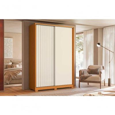 Guarda Roupa Casal Frizatto 2 Portas de Correr 3 Gavetas MDP Cinamomo Off White 160CM