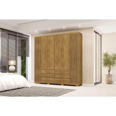 Guarda Roupa Casal Canadá 6 Portas 6 Gavetas MDP Nature Brisa Vila Rica