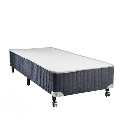Cama Box Solteiro Castor Estrutura em Madeira Air Pocket Cinza Silver Star