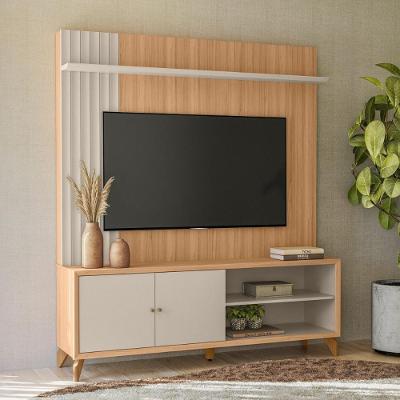 Painel Home Tv Valença 65" 162CM MDP MDF com Porta Deslizante Jequitibá Off White Casah