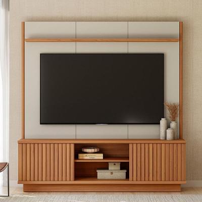 Painel Home Tv Ravenna 75" 180CM MDP Canela Off White Fosco Casah
