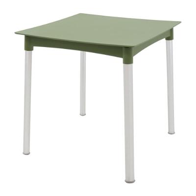 Mesa Diana 4 Lugares Quadrada Plástico 70CM Verde Oliva Pernas Alumínio Tramontina