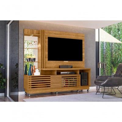 Home Theater Frizz Plus para TV Até 60" 200CM MDP com LED Cumaru Madetec Móveis