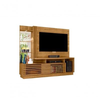 Home Theater Frizz Plus para TV Até 60" 200CM MDP com LED Cumaru Madetec Móveis