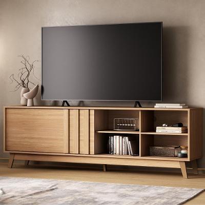Rack para TV Ventura 180CM MDP com Porta Correr Marrom Móveis Carraro