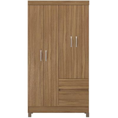 Guarda Roupa Solteiro Flor Amendola Touch 4 Portas 2 Gavetas MDP Amêndoa Demóbile 100CM