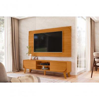 Rack Painel Duna para TV 65" 182CM MDP Laqueado Marrom Madetec Móveis