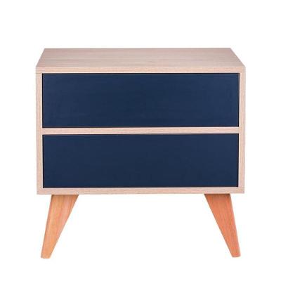 Sapateira Retrô Vicenza 2 Portas 2 Prateleiras 60CM MDP Carvalho Treviso e Azul Marinho