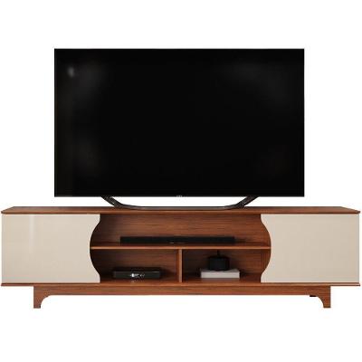 Rack Bancada Ector 2200 para TV 220CM MDP-MDF Off White DJ Móveis