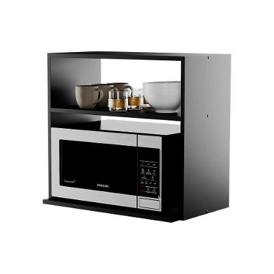 Nicho para Cozinha Cannes 60CM sem Porta MDP Preto Mercado das Prateleiras