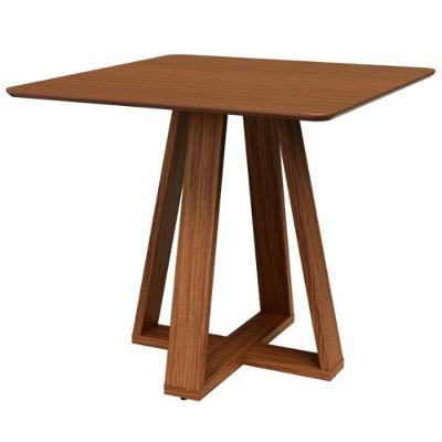 Mesa de Jantar Pinhão 4 Lugares Quadrada MDF Marrom Dalla Costa Móveis 90CM