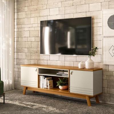 Rack para Tv Colorado 75" 180CM MDP e MDF Retrô Off White Casah