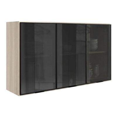 Armário Aéreo Kali Premium 120CM 3 Portas MDF Giratória Branco Nicioli Móveis