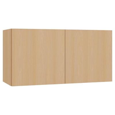 Armário Aéreo Geladeira Lótus 2 Portas MDF 80CM Café Luciane Móveis