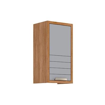 Armário Aéreo Eloise 40CM 1 Porta MDF Porta de Bater Cinamomo Platina MGM