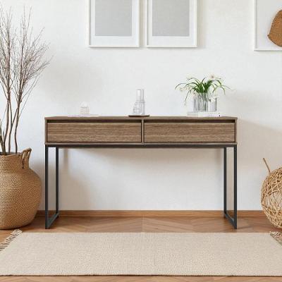 Aparador Buffet Rio Industrial 2 Gavetas MDP 110CM Amadeirado Estrutura Aco Casah