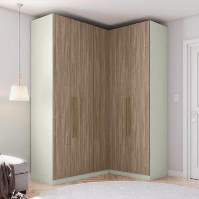 Guarda Roupa de Canto Bellagio 5 Portas 3 Gavetas MDP Areia HP-jequitibá Casa 812 173CM
