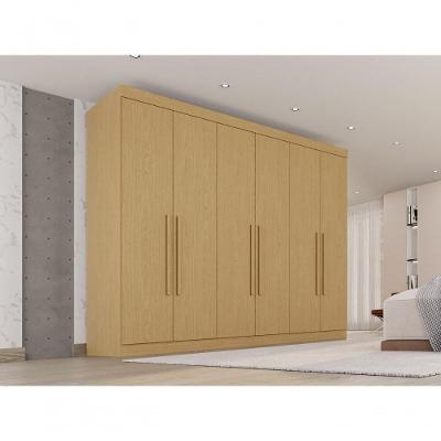 Guarda Roupa Casal CRSAL 6 Portas de Bater 6 Gavetas MDF Madeirado Multimóveis 274CM