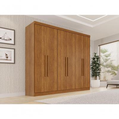 Guarda Roupa Casal CRSAL 6 Portas de Bater 2 Gavetas MDP Cinamomo Multimóveis 180CM