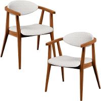 Kit 02 Poltronas Cecília B04 Bouclê Cru - 1