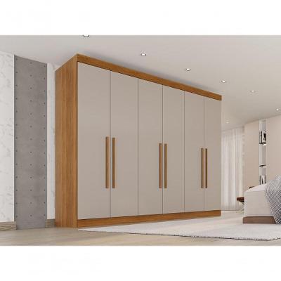 Guarda Roupa Casal CRSAL 6 Portas 6 Gavetas MDF Cinamomo-off White Multimóveis 274CM
