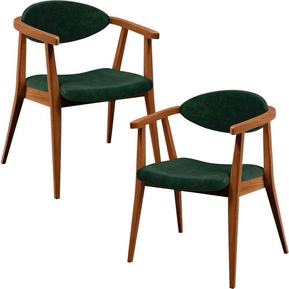 Kit 02 Poltronas Cecília B04 Facto Verde Musgo - 1