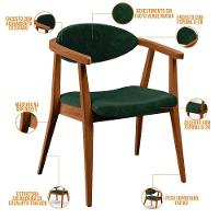 Kit 02 Poltronas Cecília B04 Facto Verde Musgo - 7
