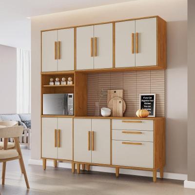 Cozinha Completa 4 Peças 11 Portas 2 Gavetas MDP 182CM Off White Kaiki Móveis