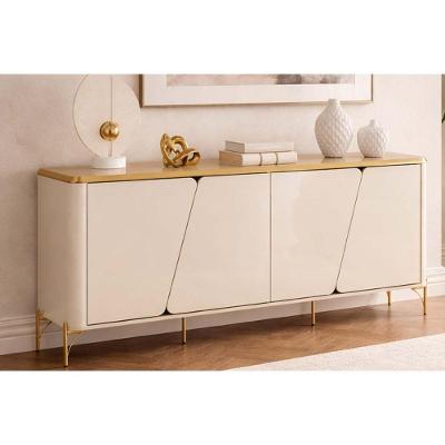 Buffet Sala Jantar Liara Moderno 4 Portas 1 Gaveta MDF-MDP 180CM Off White DJ Móveis