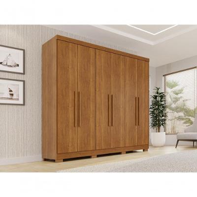 Guarda Roupa Casal CRSAL 6 Portas de Bater 2 Gavetas MDP Cinamomo Multimóveis 180CM