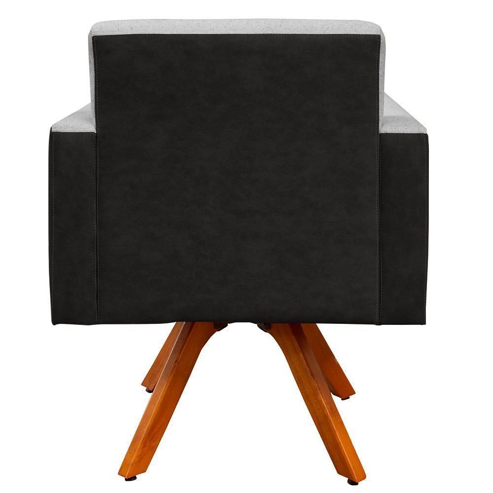 Kit 02 Poltronas Helô L02 Cinza Preto - 4