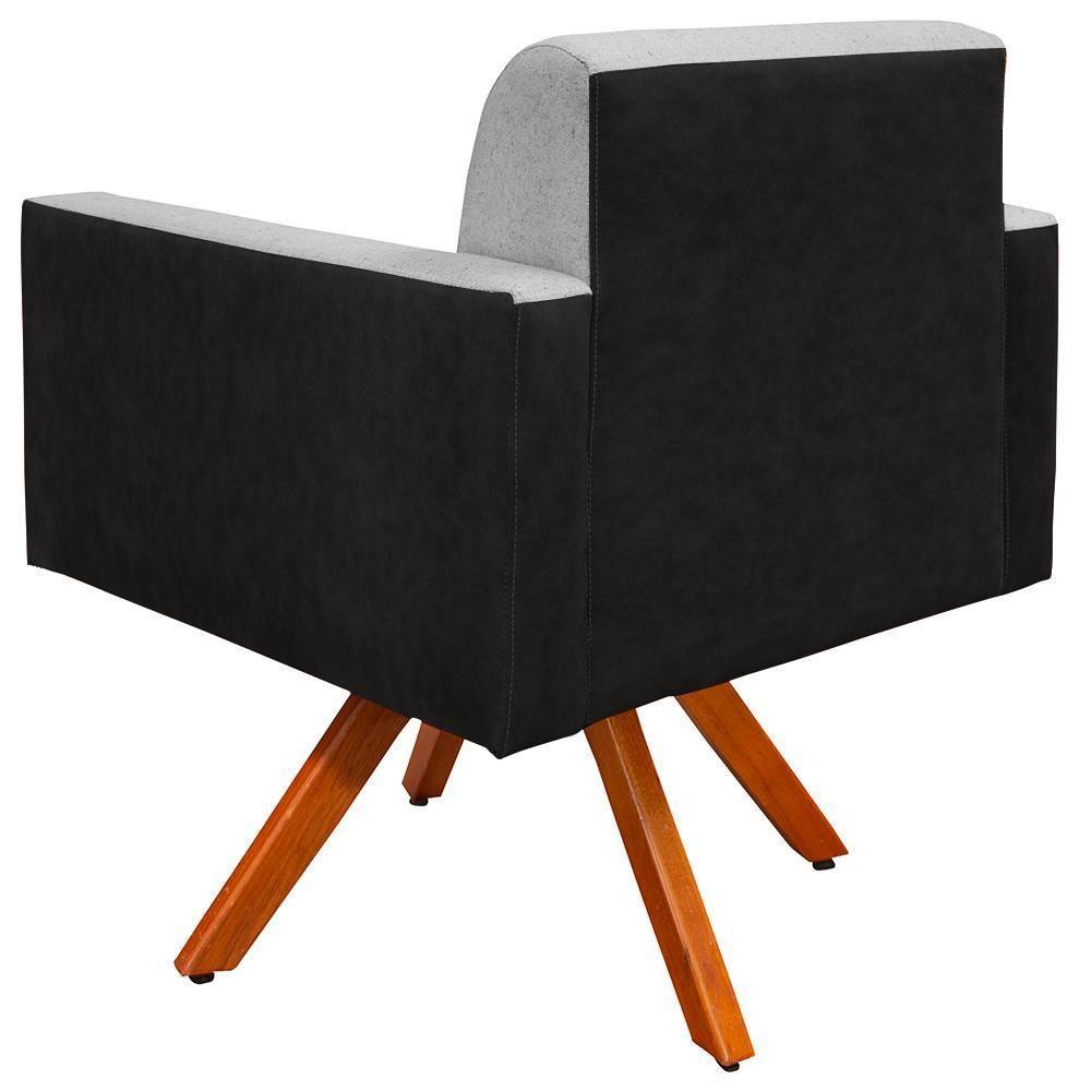 Kit 02 Poltronas Helô L02 Cinza Preto - 5