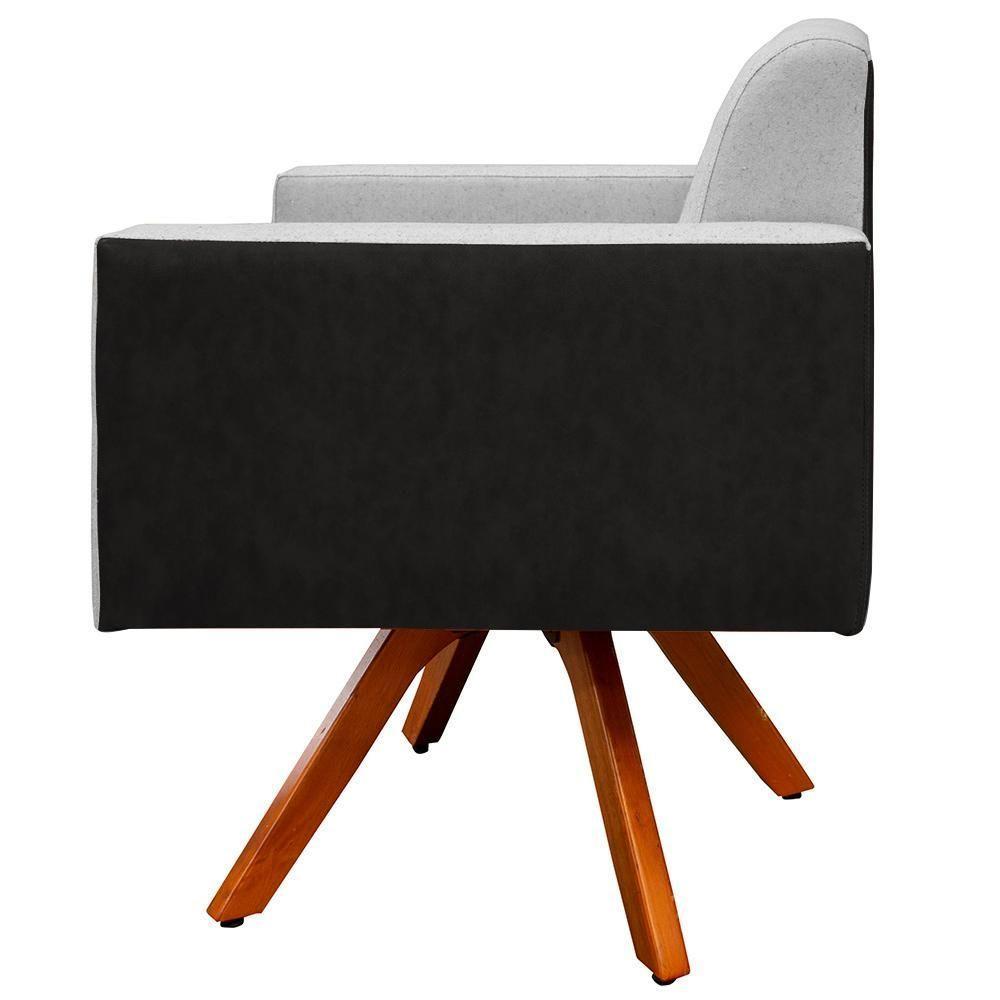 Kit 02 Poltronas Helô L02 Cinza Preto - 7