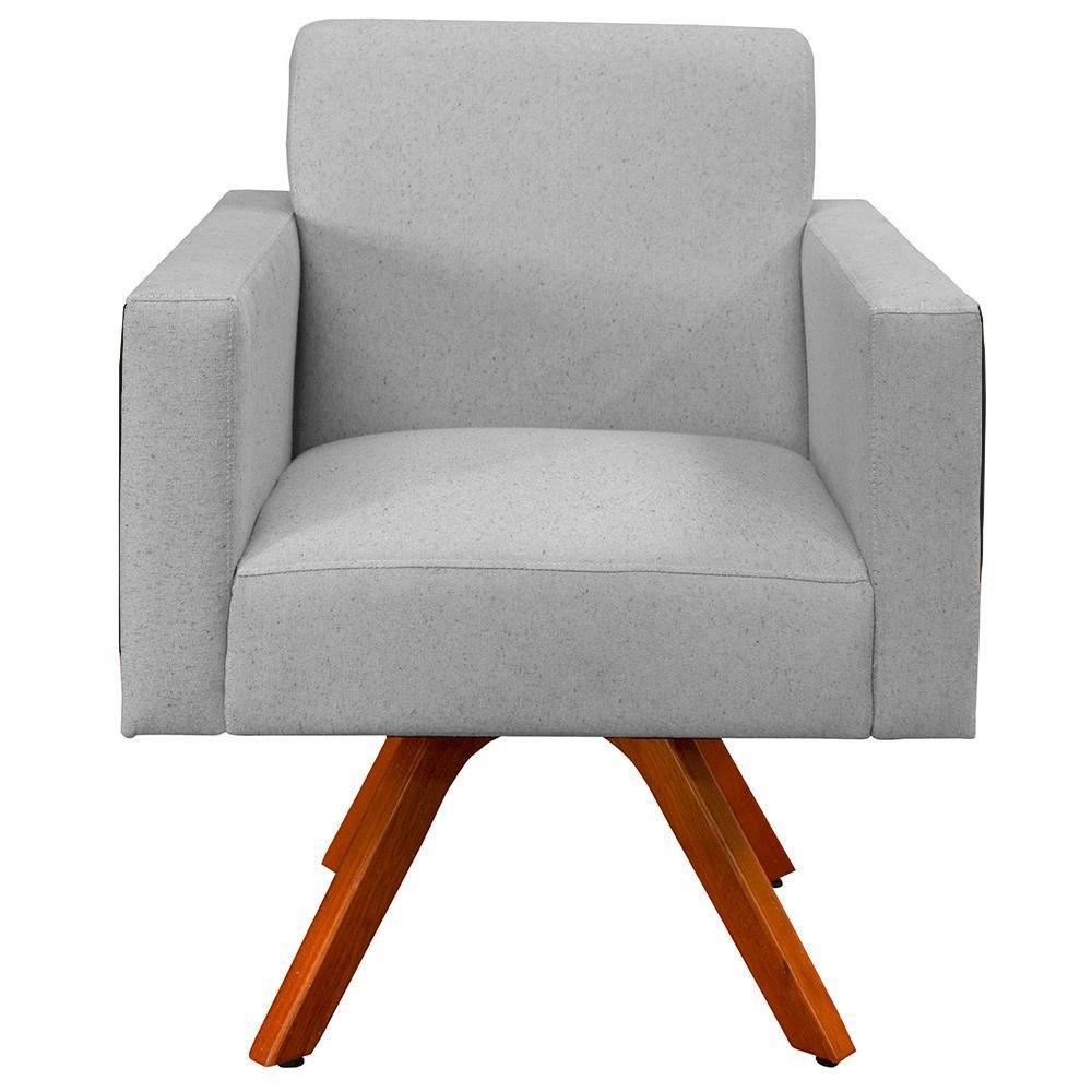 Kit 02 Poltronas Helô L02 Cinza Preto - 8