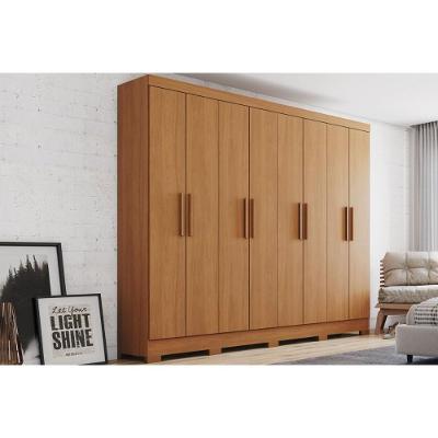 Guarda Roupa Casal B51 8 Portas de Correr 4 Gavetas MDP Cinamomo Henn