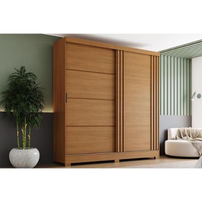 Guarda Roupa Casal B352 2 Portas de Correr 3 Gavetas MDP Cinamomo Henn 48CM
