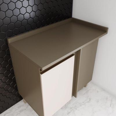 Tampo para Balcão Lora sem Porta MDF 94CM Bege Casa 812