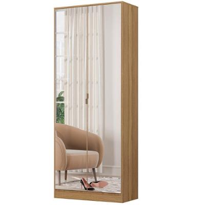 Sapateira Armário Multiuso 2 Portas 2 Prateleiras 71CM Amêndoa Demóbile