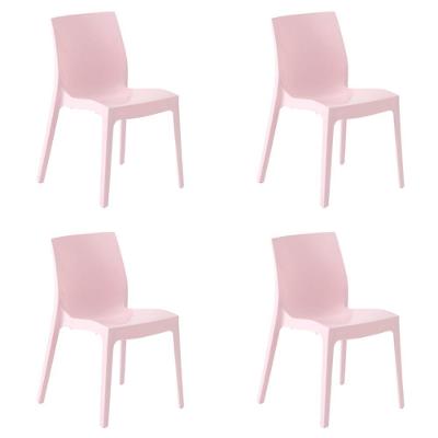 Kit 4 Cadeiras Tramontina Alice em Polipropileno Rosa Claro 51CM