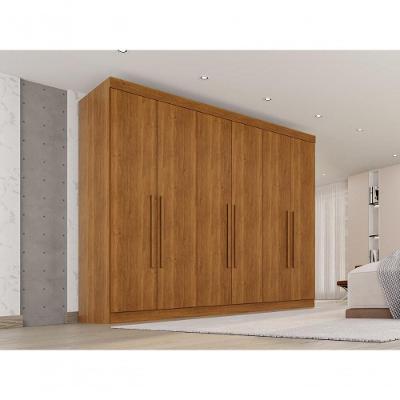 Guarda Roupa Casal CRSAL 6 Portas de Bater 6 Gavetas MDF Cinamomo Multimóveis 274CM