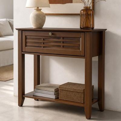 Aparador Aton S05 Moderno 1 Porta Madeira Maciça 90CM Ipê Lyam Decor
