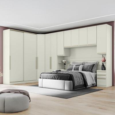 Quarto Modulado Bellagio 11 Portas 9 Gavetas MDP Bege Casa 812