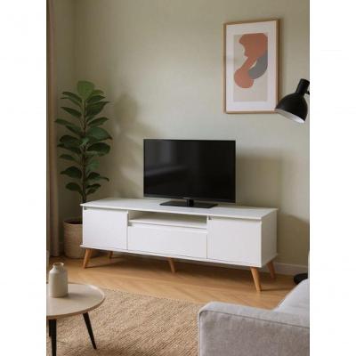 Rack para Tv Dallas 180CM com Pés Torneados MDF Branco On Móveis
