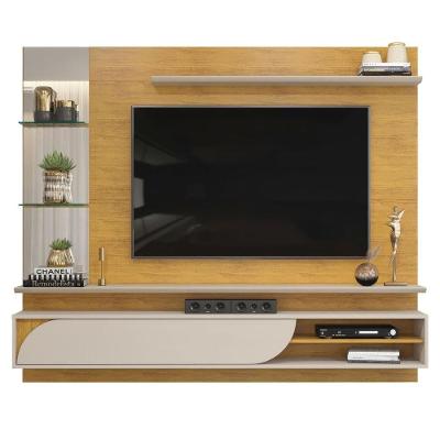 Painel para TV Ravi Cedro Bali 180CM MDP com Porta Basculante Marrom DJ Móveis